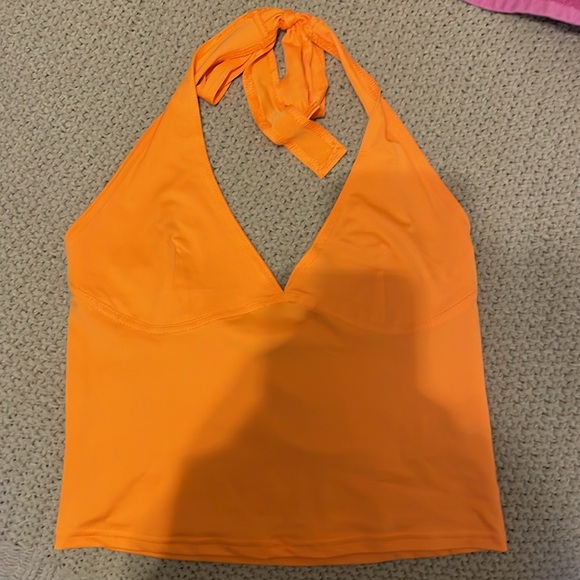 Bright orange halter top - Picture 3 of 3